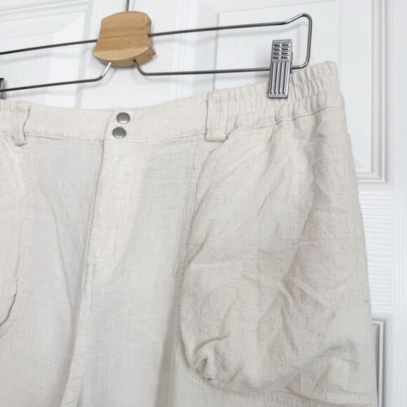 Anthropologie Linen Relaxed Cargo Pants Slouchy Utility Boho Lagenlook Baggy XS - Picture 12 of 16